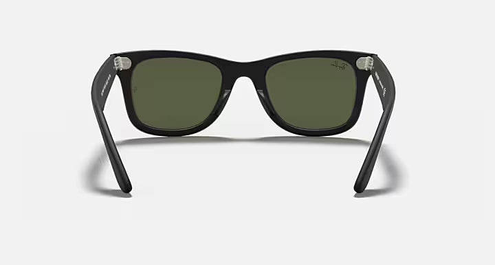 Ray-Ban RB2140F Wayfarer Sunglasses, Matte Black/G-15 Green,
