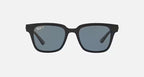Ray-Ban RB4323 Polished black sunglasses dark blue lenses