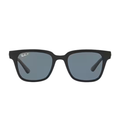 Ray-Ban RB4323 Polished black sunglasses dark blue lenses