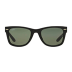 Ray-Ban RB2140F Wayfarer Sunglasses, Matte Black/G-15 Green,