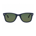 Ray-Ban RB2140 Wayfarer sunglasses matte blue frame  green lenses.