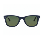 Ray-Ban RB2140 Wayfarer sunglasses matte blue frame  green lenses.